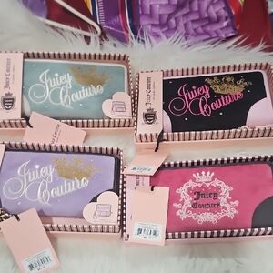 Juicy Couture Cosmetic Bag Set Bundle 4 Wallets NWT